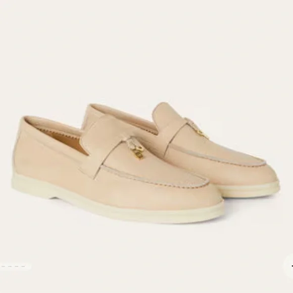 Loro Piana Summer Charms Leather Loafers - Picture 3 of 6